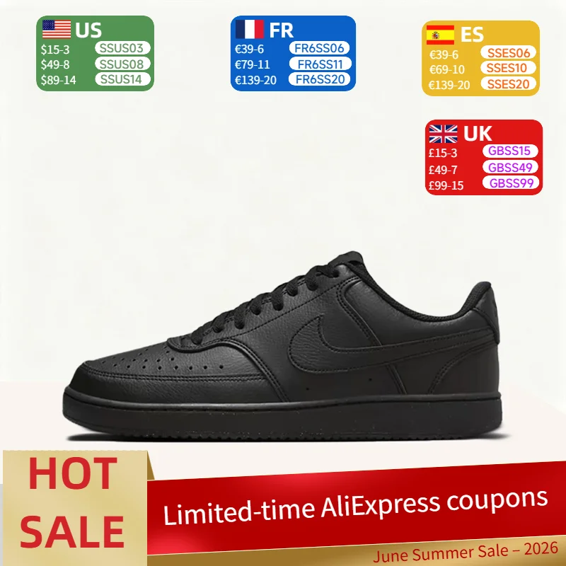 

Nike Court Vision Low Unisex Solid Color Minimalist Trendy Comfortable Versatile Daily Commute Sneakers DH2987-002
