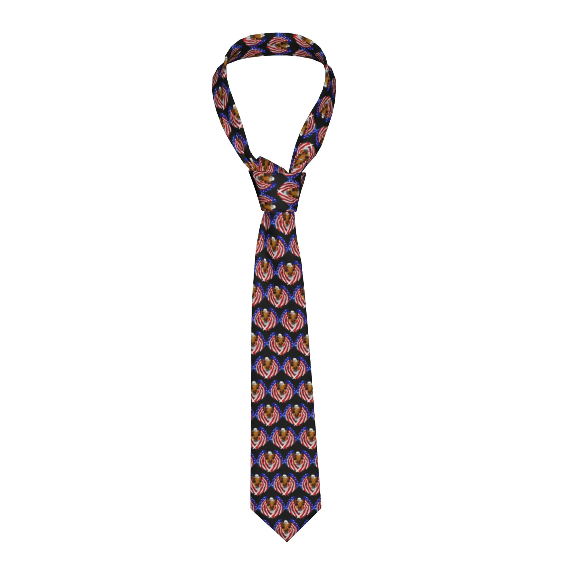 Fashion USA Flag American Eagle Neck Tie for Office Men  Neckties