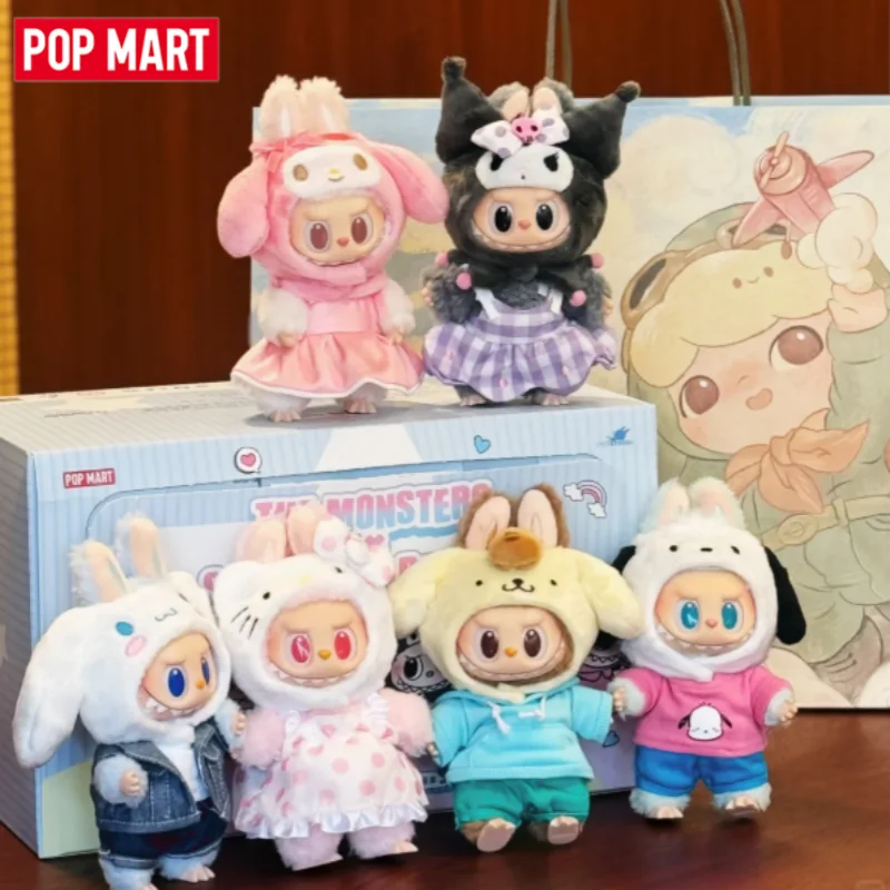 

POP MART LABUBU THE MONSTERS SANRIO CHARACTERS Серия виниловых плюшевых игрушек в закрытой упаковке (слепой бокс), коллекционная фигурка, аниме-фигурка, настольная игрушка