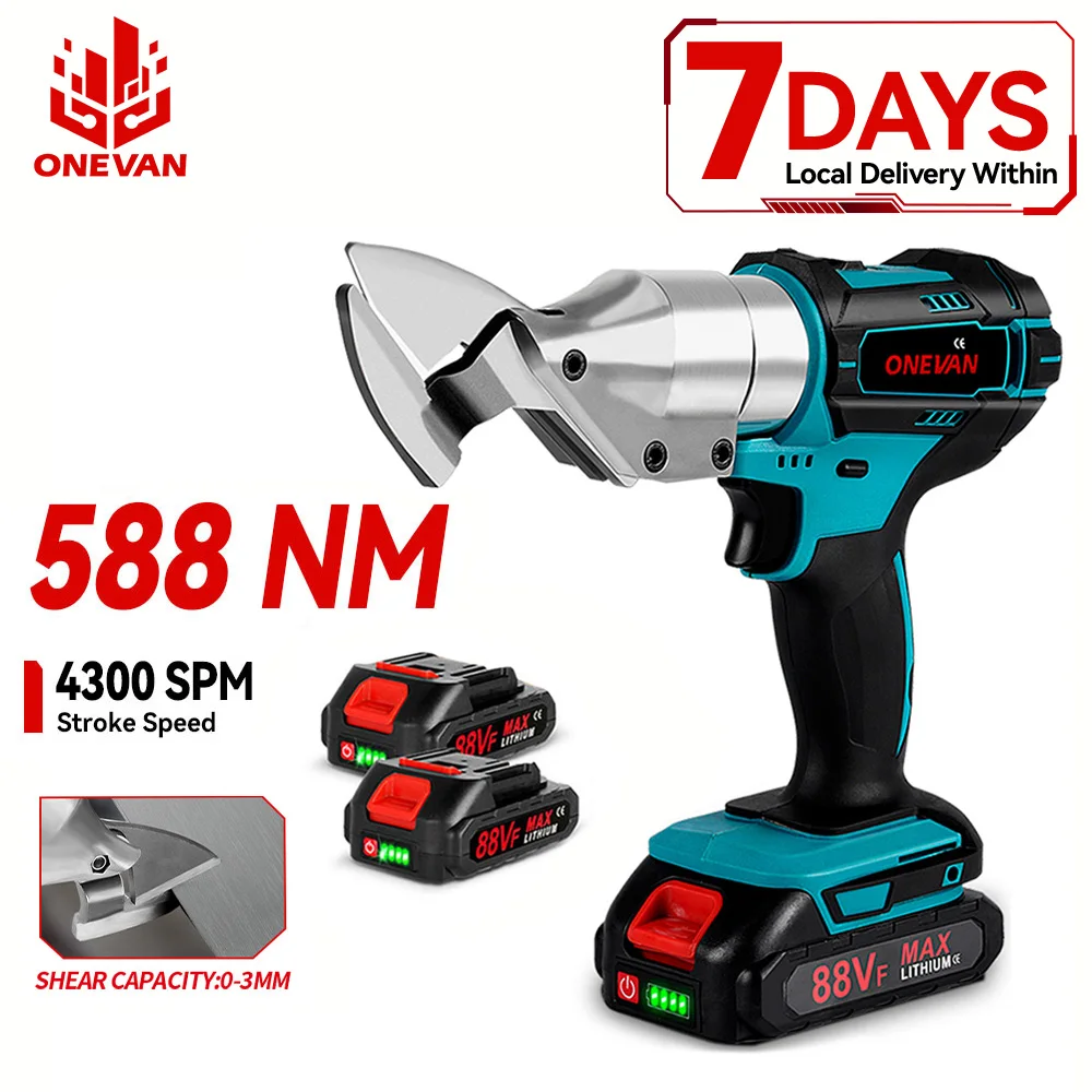 ONEVAN 800W Elektrische Schere Cordless Wiederaufladbare Schneiden Eisen Metall Power Tools Hause Diy Schere Für Makita 18V Batterie pin