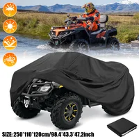 Funda Universal para Quad Bike ATV 210D Oxford, impermeable, para motocicleta, vehículo, Scooter, Kart, motocicleta, resistente al polvo, Protector UV, negro