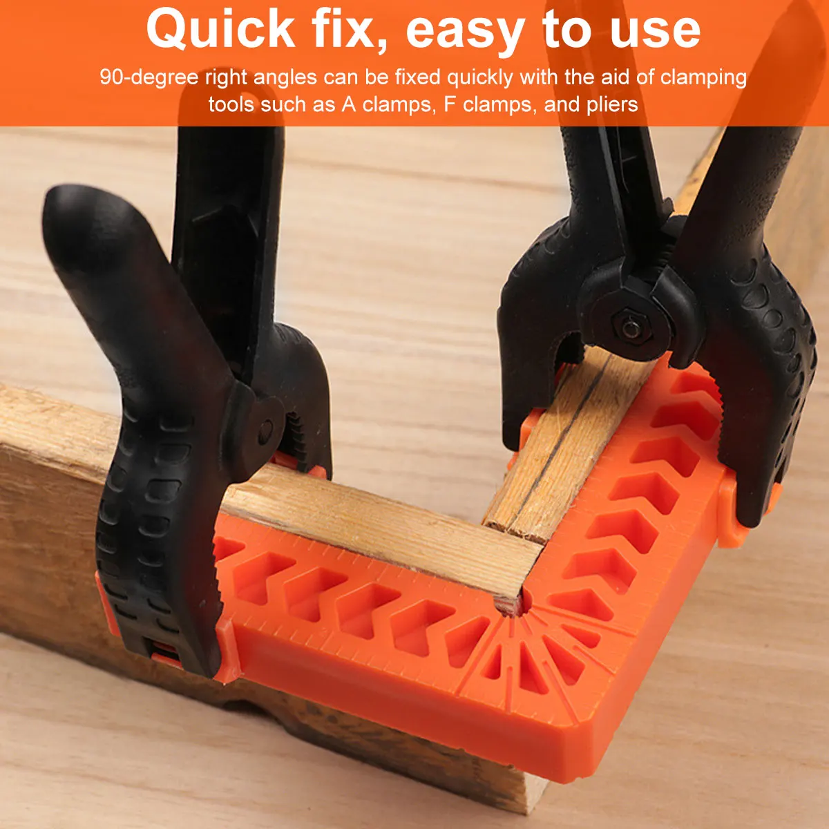 90 درجة تحديد المواقع المشابك المربعات الزاوية اليمنى كليب L-نوع الزاوية المشبك البلاستيك المحمولة النجارة نجار لقط أداة #2