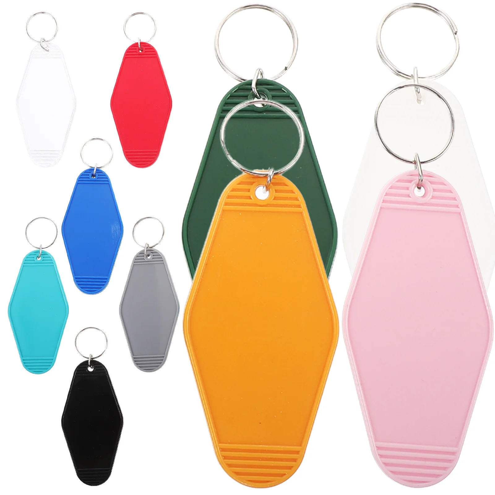 

20 Pcs Diamond Listing Keychains Luggage Tag Accessories Classification Labels Name Tags Plastic Bag for Travel Multi-purpose