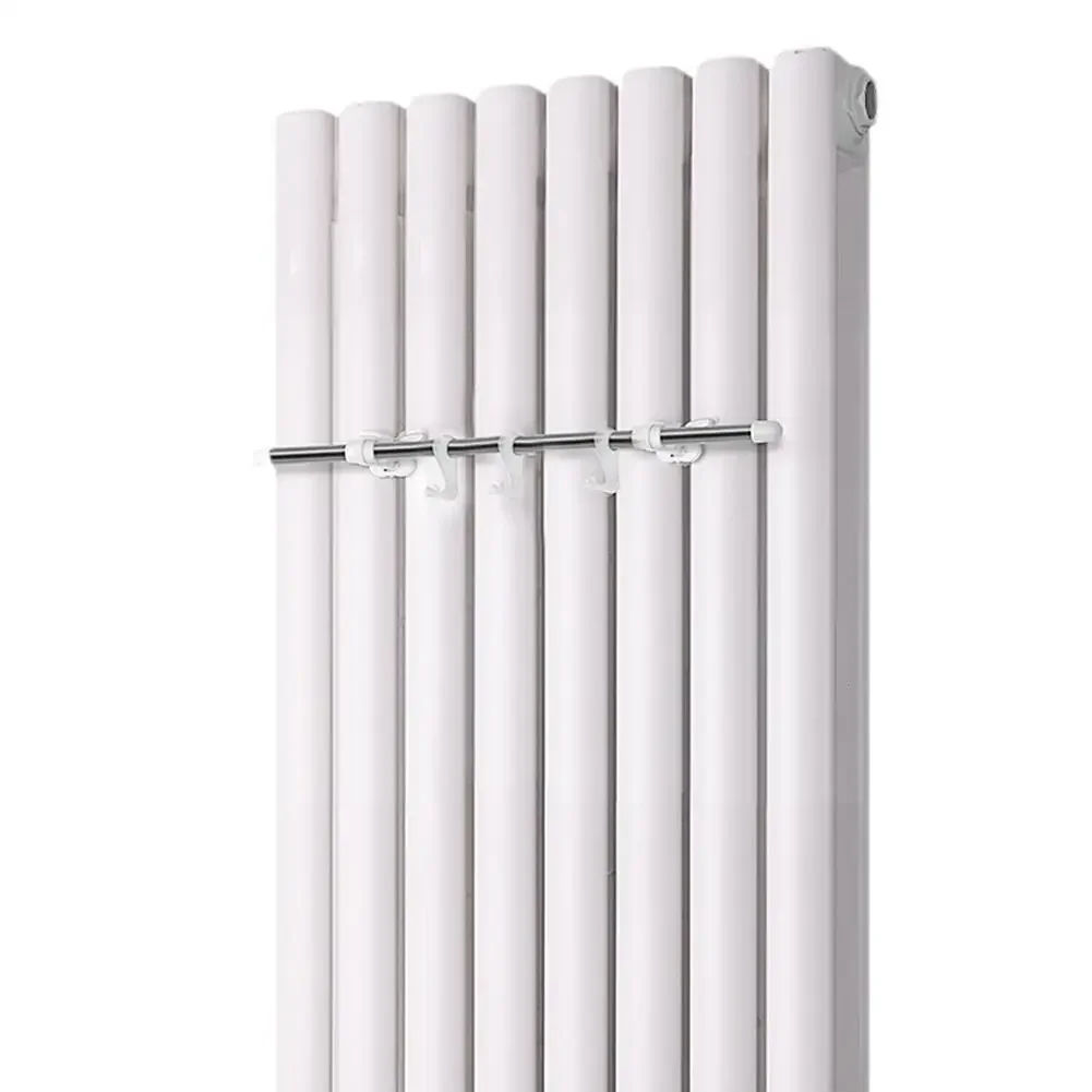 Radiator Towel Rail No Punch Stainless Steel Heater Drying Rack For Radiator Heating Hanging 40/50/60 Cm With 3 Hooks