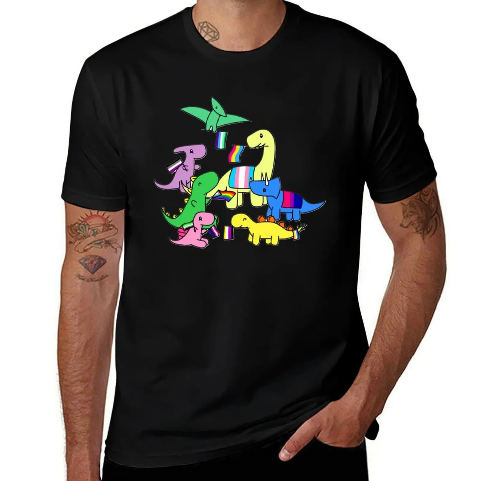 

Pride Dinos T-Shirt cotton graphic tees baggy shirts luxury designer tshirts personalised men workout shirt