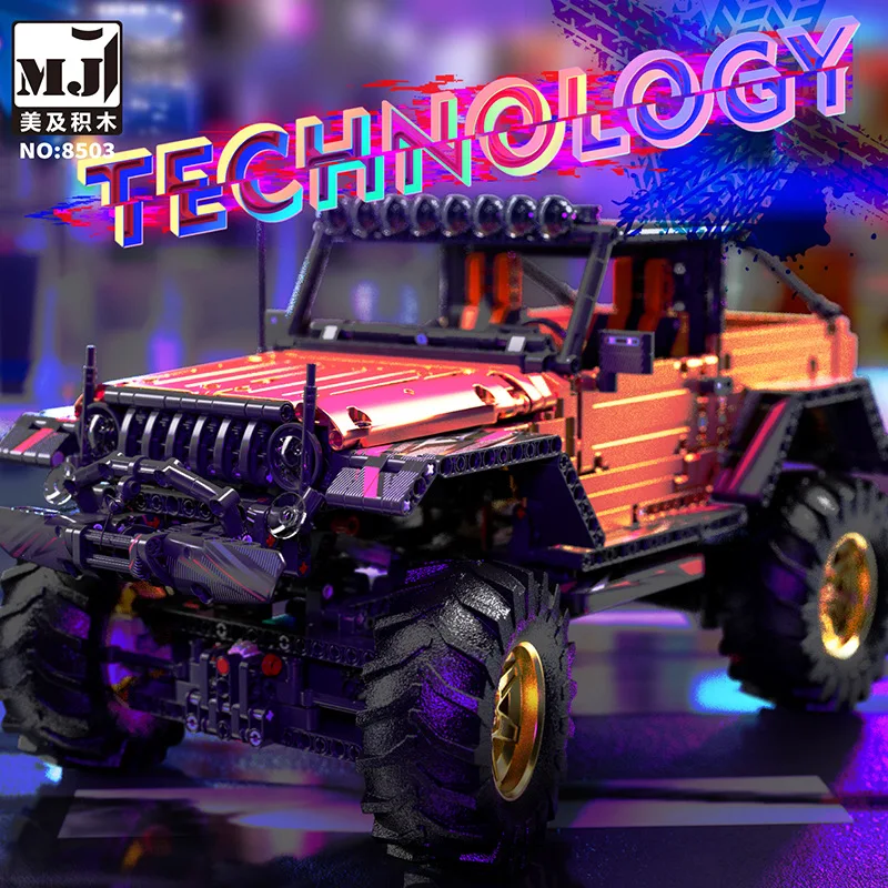 IN STOCK 1:10 MOC Technical Remote Control Off-road Vehicle Building Blocks Bricks Assembling Model Kids Toys Gift Set