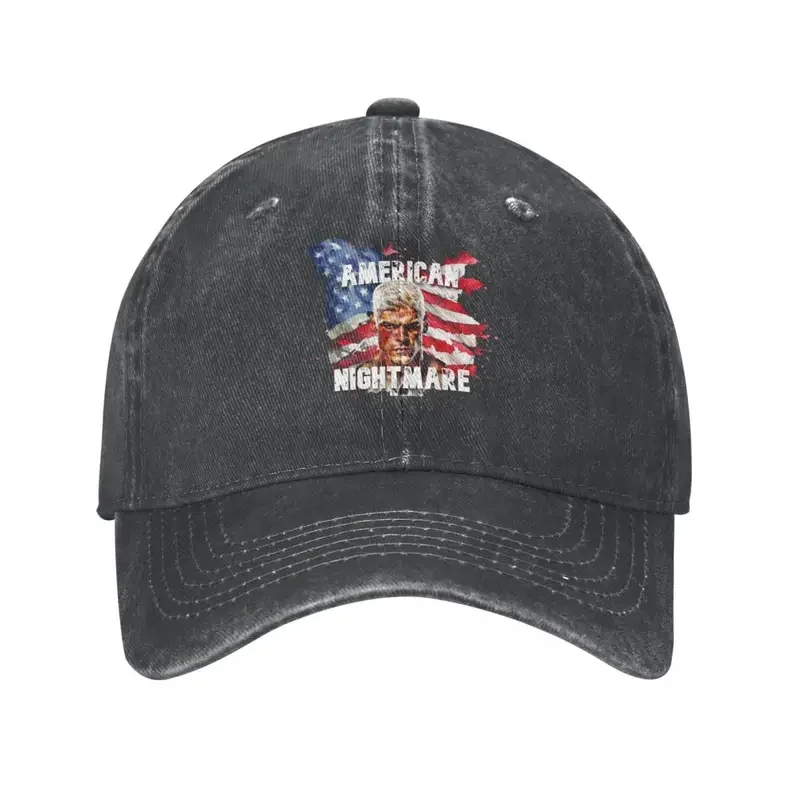 Vintage USA Wrestling Cody Rhodes Trucker Hat Unisex Distressed Denim Washed Cap The American Nightmare Outdoor Activities Cap