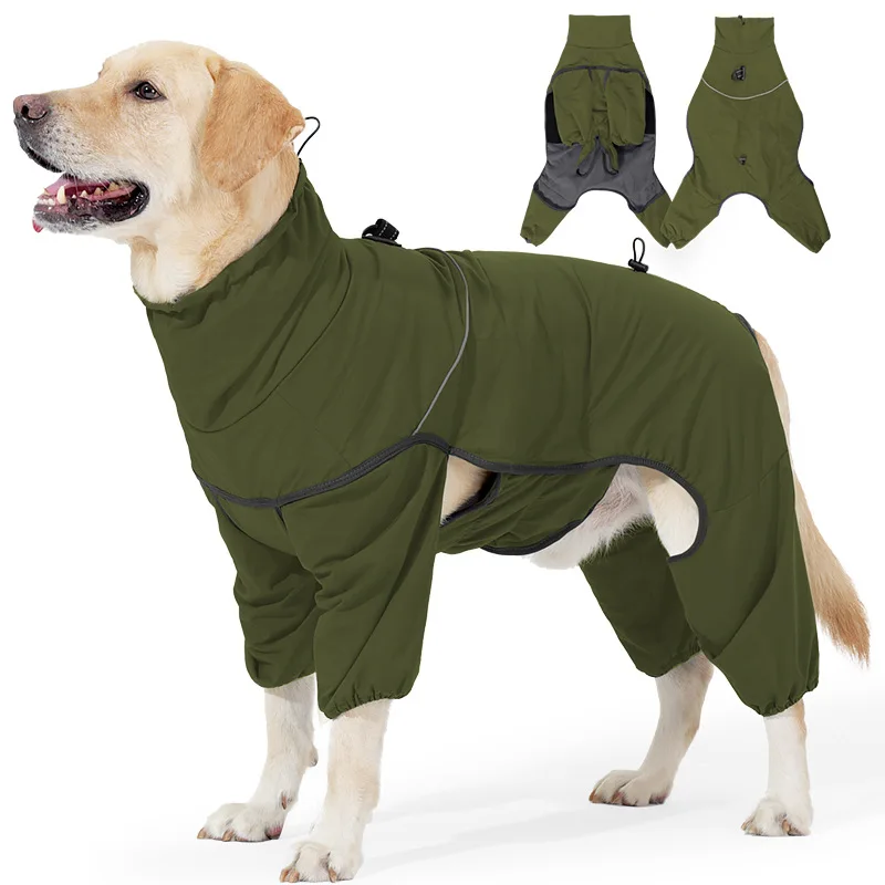 

Hot Sale Adjustable Dog Winter Coats for Larger Medium Large Dogs 4Leg Jackets Puffer Coat Waterproof Windproof Pet Warm Clothes