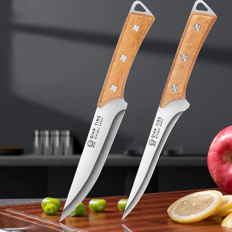 Professionelles Entgratungsmesser, Küchenmesser, Edelstahl-Kochmesser, Messerset mit Messerhülle, Obstmesser, Schälmesser – Detail 1
