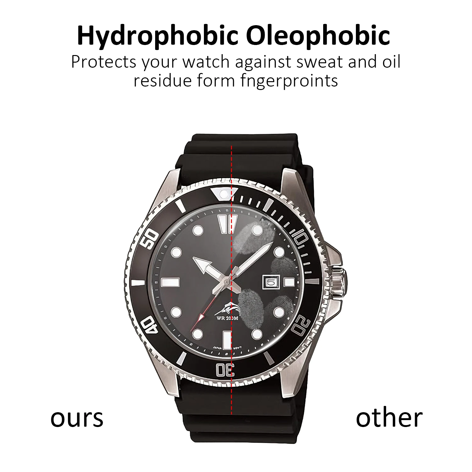 2PCS Screen Protector Guard For MDV-106 MDV106 Luminous Diving Watch HD Clear 2.5D Slim Tempered Glass Protective Film