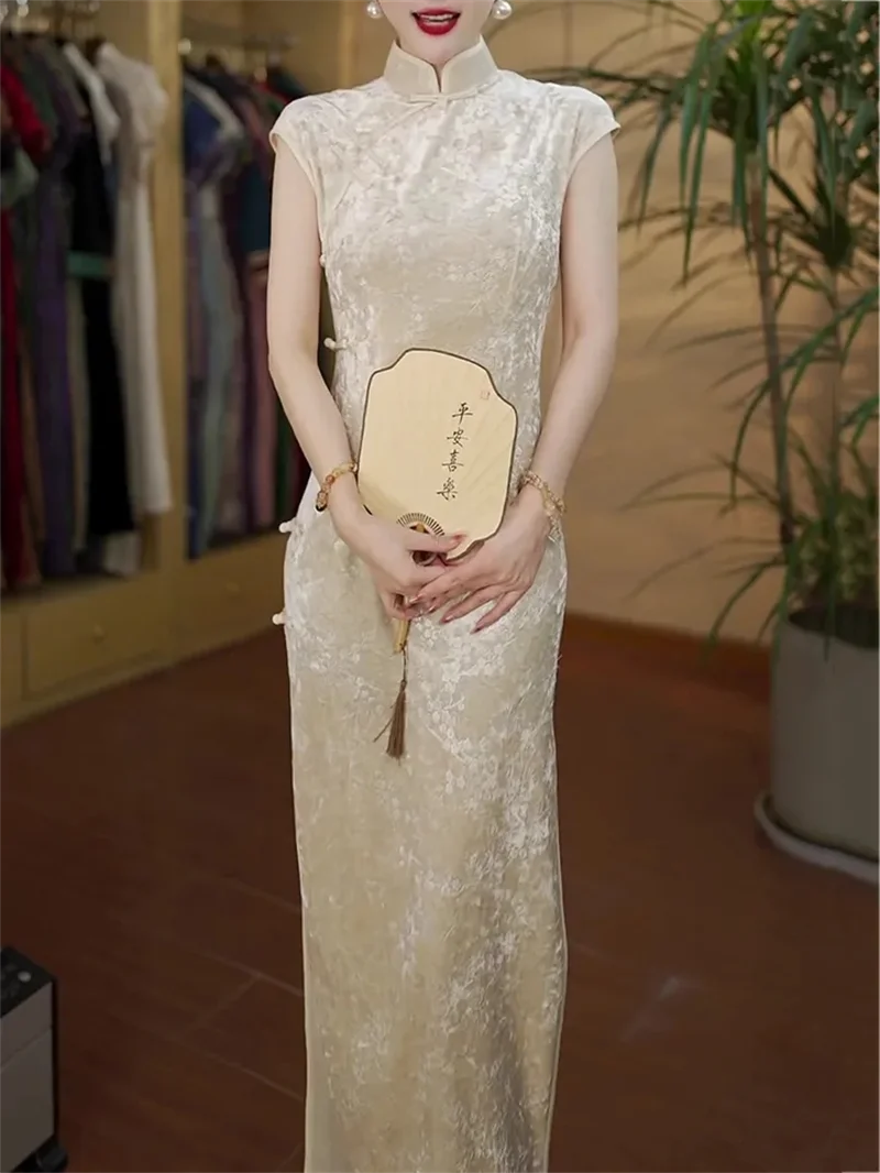 

Модное и элегантное новое улучшенное платье Cheongsam в китайском стиле, лето 2023, новый стиль, утягивающая юбка для похудения с талией