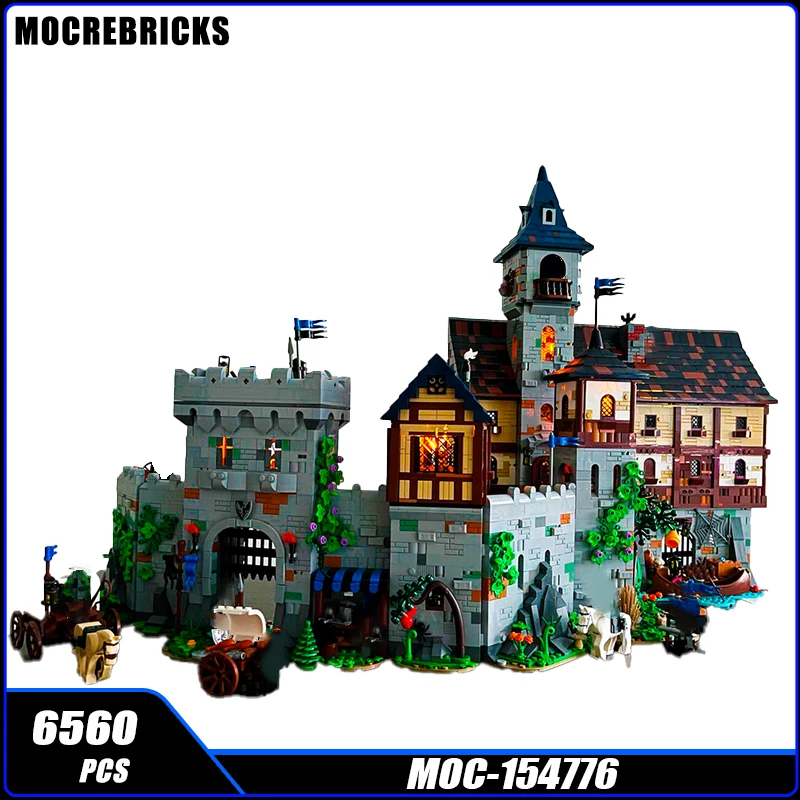 

Street View Series Modular Black Eagle Castle Building Block MOC-154776 Collection Experts High Difficulty Puzzle Brick Toys