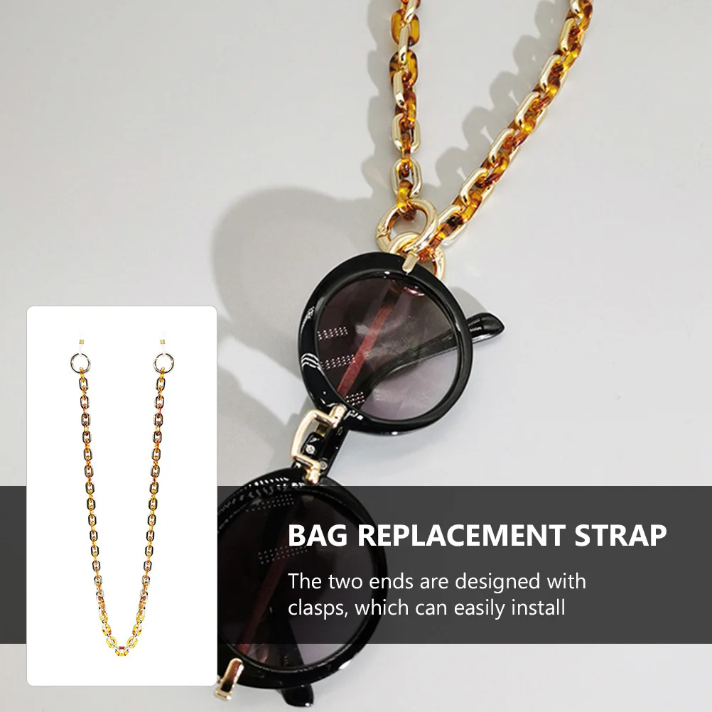 1 قطعة حقيبة ليوبارد سلسلة حقيبة يد حزام ملحق مصقول كلاسيكي لتقوم بها بنفسك هدية للنساء المشابك لسهولة مرفق سلسلة النظارة #5