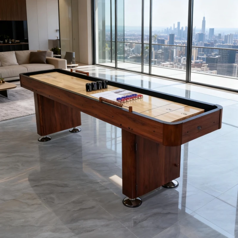 

Solid wood sandpot table Standard craftsmanship sand arc table Household new fitness equipment shuffleboard table