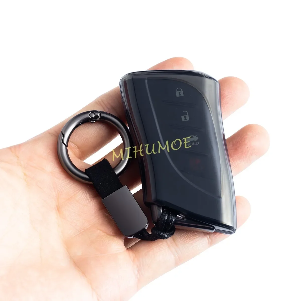 For Lexus ES NX RX RZ UX TX LC LX LBX LS 250 300 350 450 500 Black Transparent Car Key Fob Case Cover Keychain Accessories