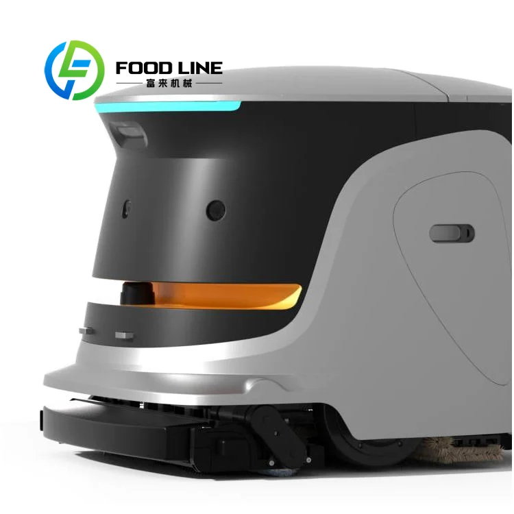 Intelligent Commercial Floor Cleaning Robot Auto Navigation Obstacle Avoidance Mopping Sweeping Disinfect App-Controlled Office