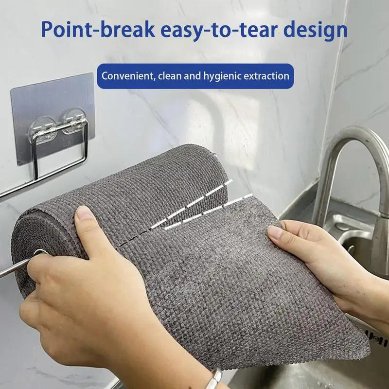 Cleaning Towels Dish Rags Cleaning Cloths Water Absorbent 25pcs Per Roll Handy Cleaning Wipes With Point Break Design For Clean