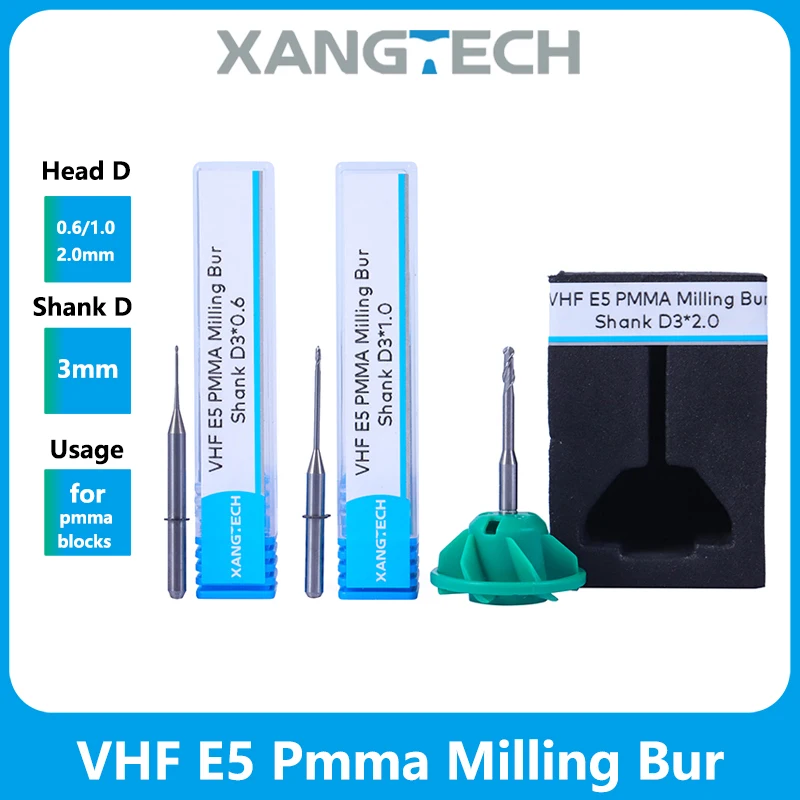

Алмазные фрезы VHF E5 PMMA NC Стоматологические сверла VHF 0,6/1,0/2,0 мм D3 для лаборатории
