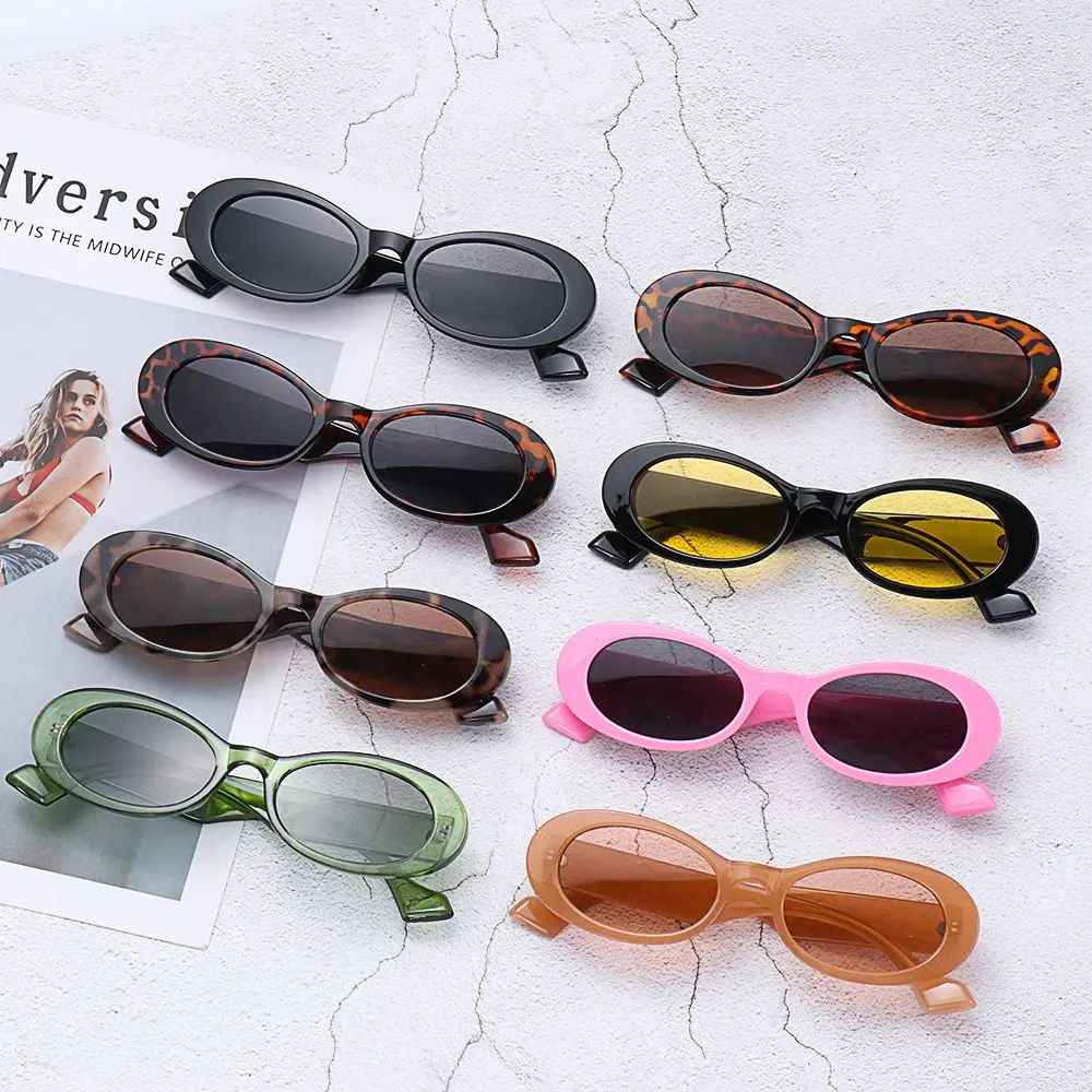 Fashion UV400 Jelly Color Shades Trending Sun Glasses Small Oval Sunglasses for Women