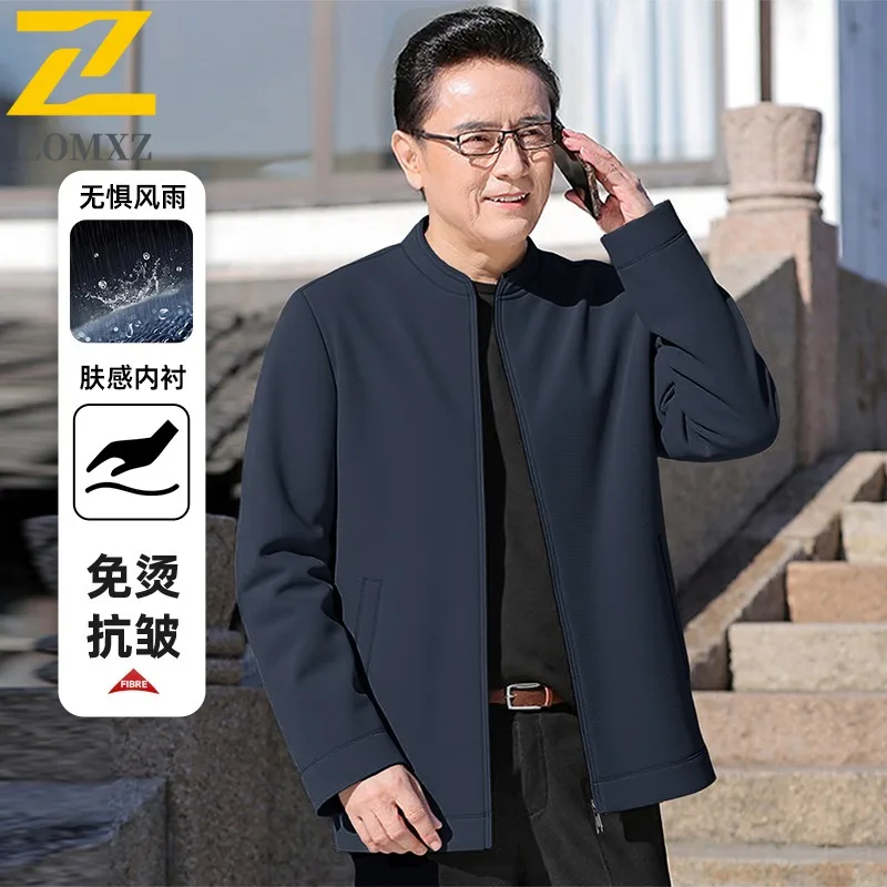 

COMXZ Men Coat Brand Luxury Solid Golf Office Comfortable Daily Work Stylish Outdoor Walking Travel Jackets Minimalist Jacket