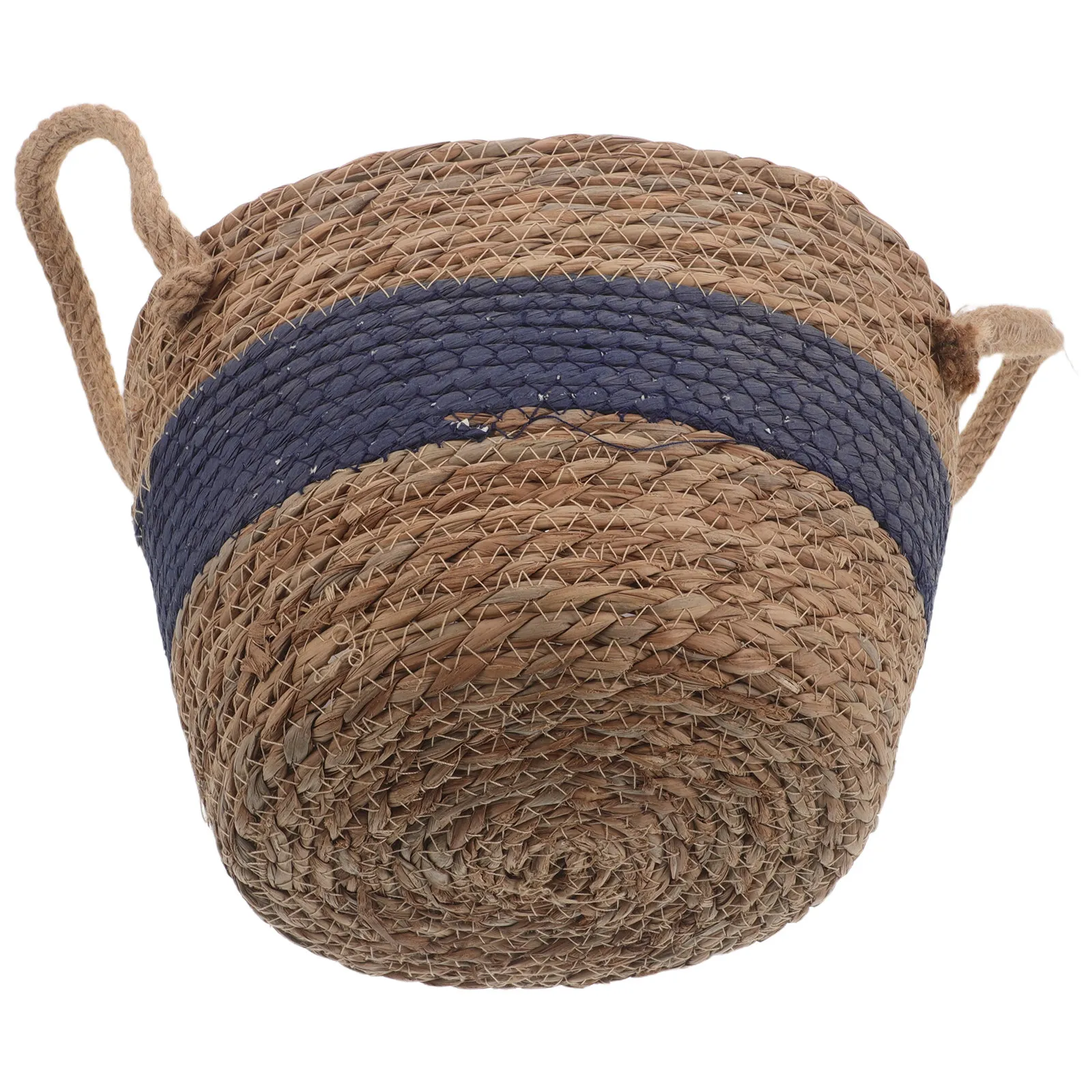 Handwoven Straw Planter Basket with Plastic Liner Rustic Tapered Woven Flower Pot for Indoor Outdoor Patio Balcony Decor Healthy