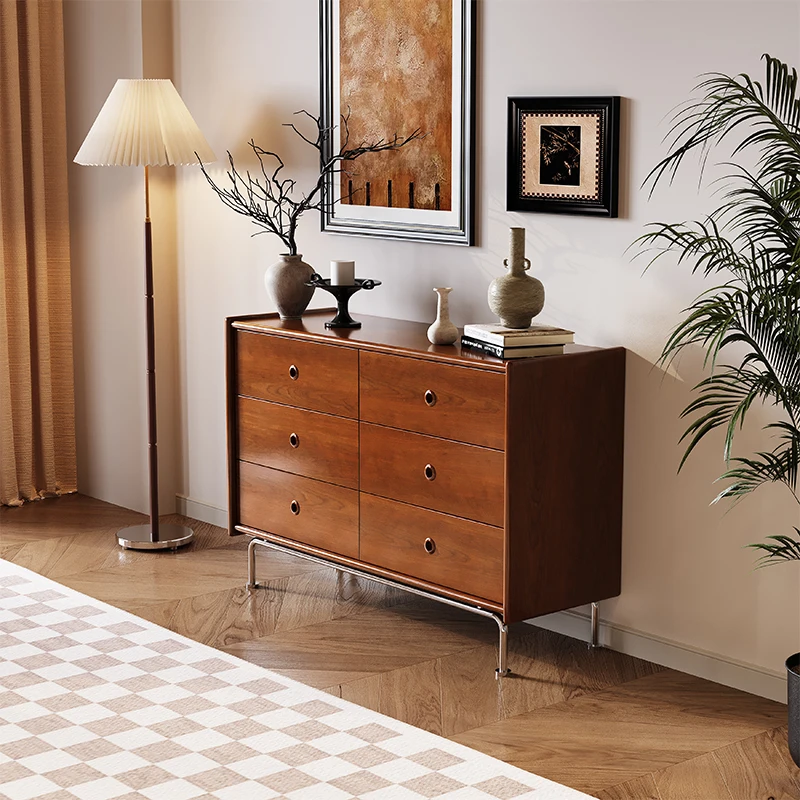 

Medieval etro storage side cabinet, chest of drawers, bedroom, Nordic small apartment storage nine-bucket cabinet