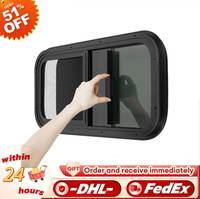 Caravan Side Window 60x30cm RV Trailer Sliding Aluminum Tempered Glass Screen Insect Protection