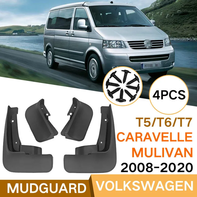 4pcs Fit For VW Transporter Caravelle Multivan T5 T6 2008~2021 Car Mud flaps Mudguards Splash Guards Tire mud Fender Accessories