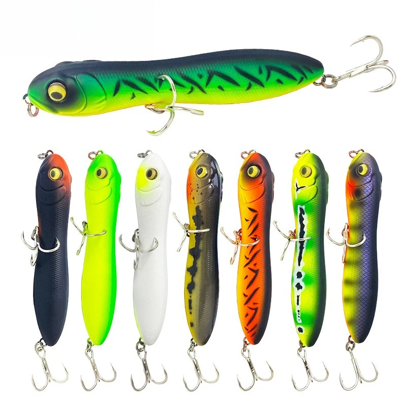 

2pcs16.7g Snakehead Fish and Dog Fishing Lure Topwater Walking Bait Treble Hook Lifelike Artificial Bait Surface Pencil Wobblers
