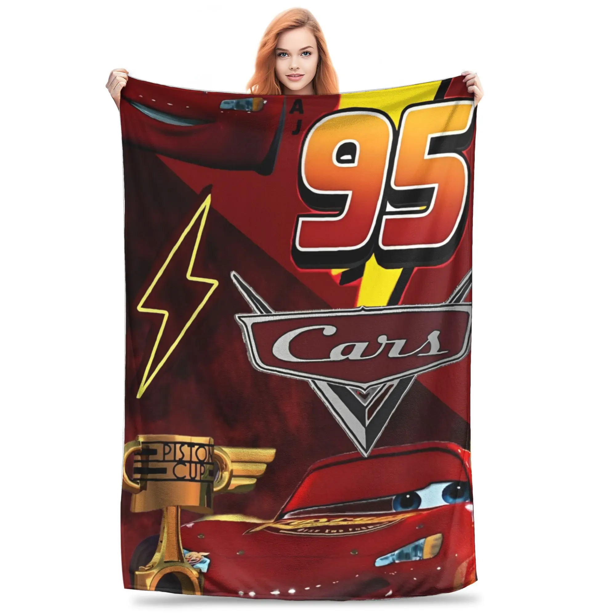 

Одеяло Lightning McQueen Cars Movie, ультра мягкие пледы для дивана, 50x60 дюймов, плюшевое тонкое одеяло разных размеров