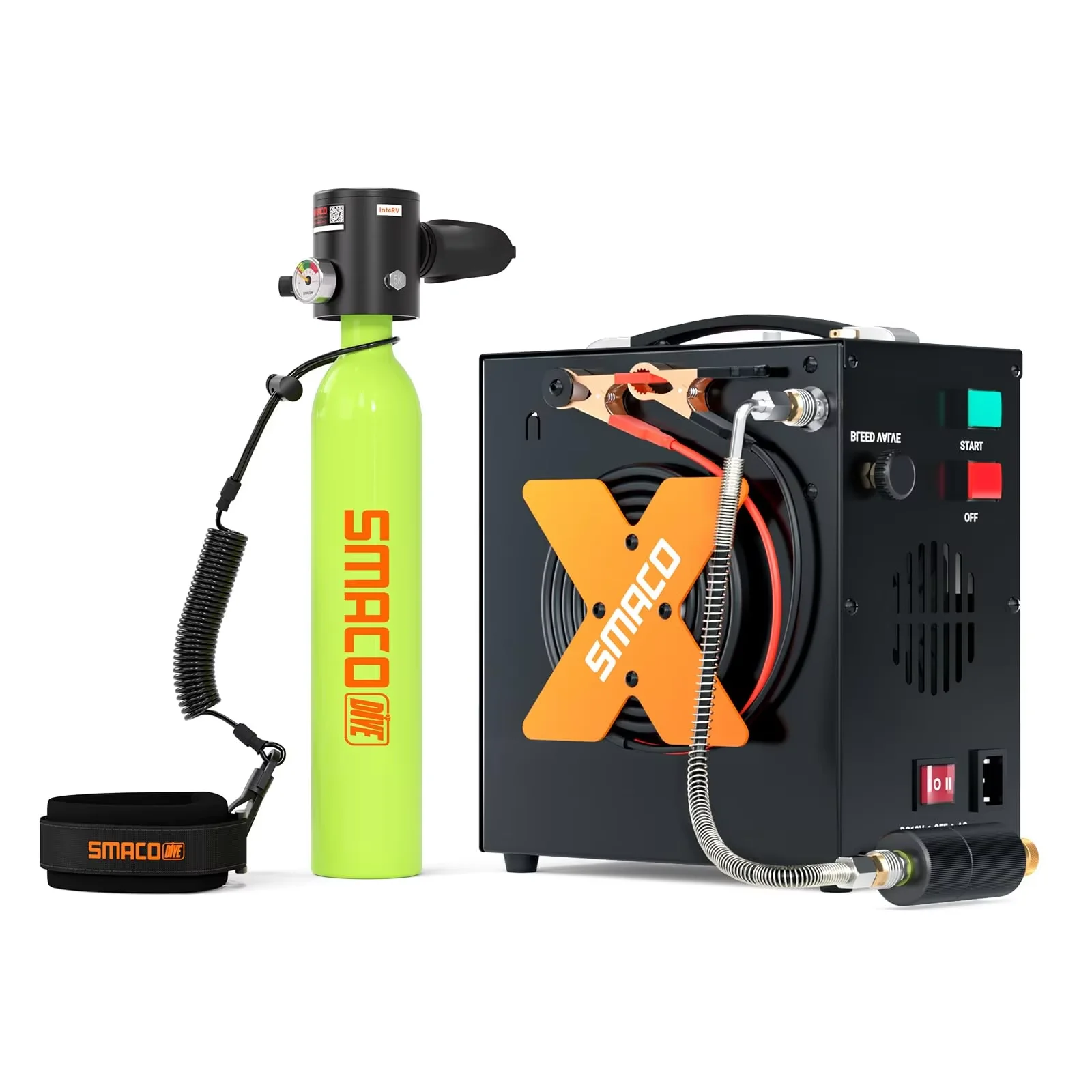 SMACO S300 Mini Portable Diving Cylinder Set Inflatable Breathing Gear Fast Local Delivery For Snorkeling Underwater Diving Tool