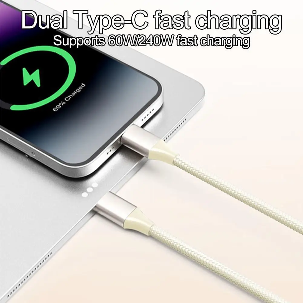 

TypeC To TypeC PD240W/PD60W Magnetic Data Cable Mobile Phone Charging Cable for iphone 17/ 17 Pro/ 17 Pro Max