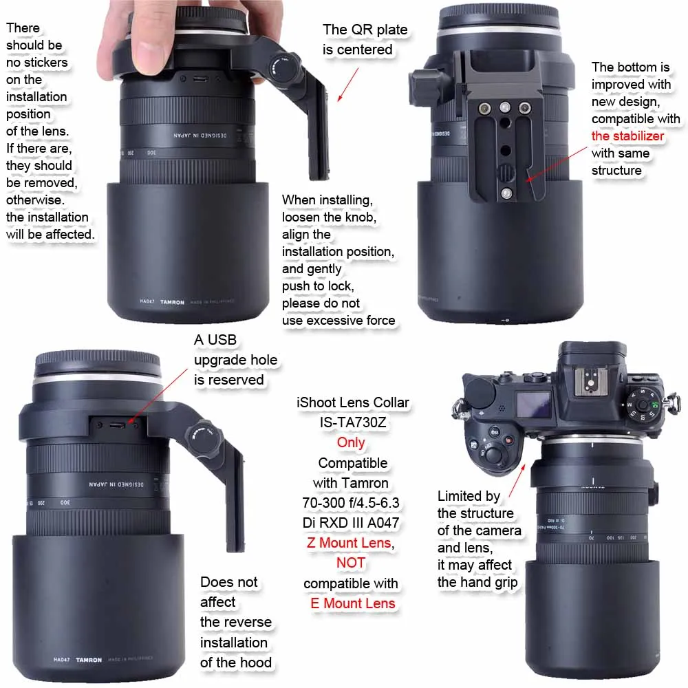 iShoot Z Mount Lens Collar for Tamron 70-300mm