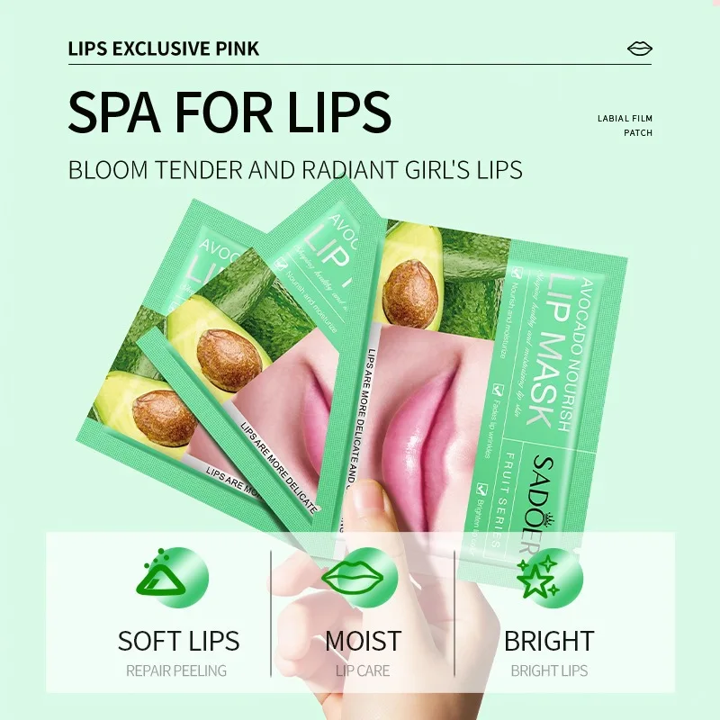Avocado Moisturizing and Nourishing Double Color Lip Mask for Men and Women, Deep Moisturizing Lip Mask Around the Lips
