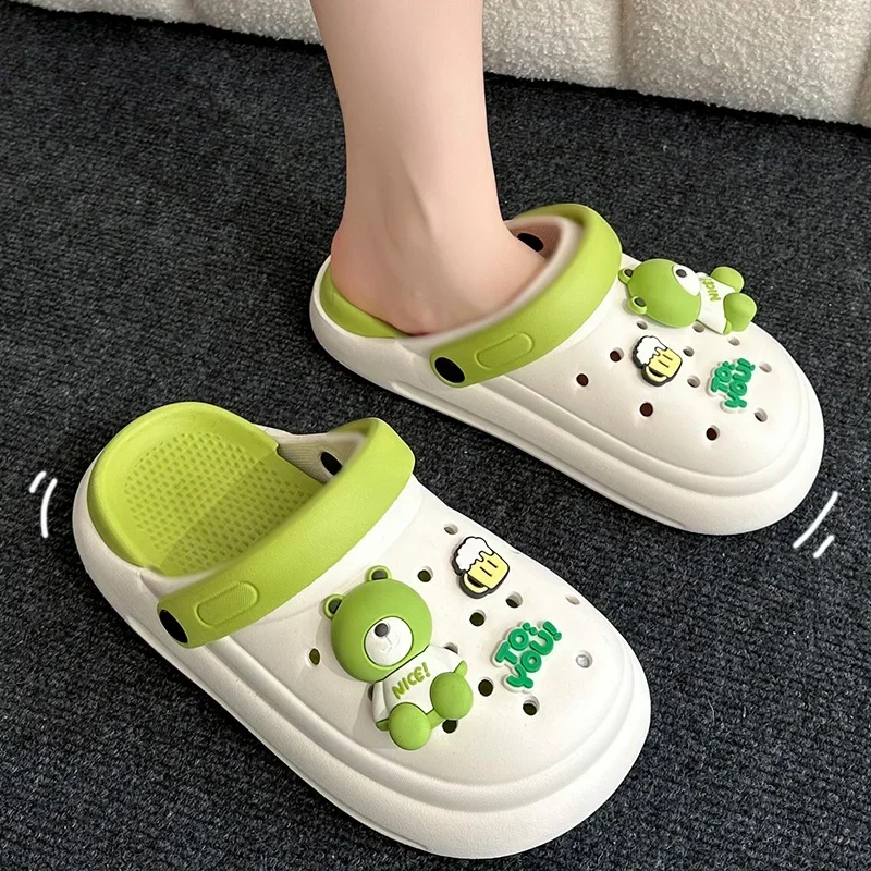 Summer Cartoon Cute Women Slippers Indoor Home Casual Soft Soled Slides Shoes Outdoor Comfortable Clogs Sandals