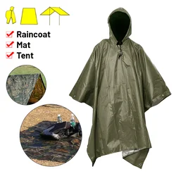 3in1 Multifunctional Raincoat Motorcycle Electric Vehicle Rain Poncho Awning Waterproof Cloak For Outdoor Camping Hiking Travel