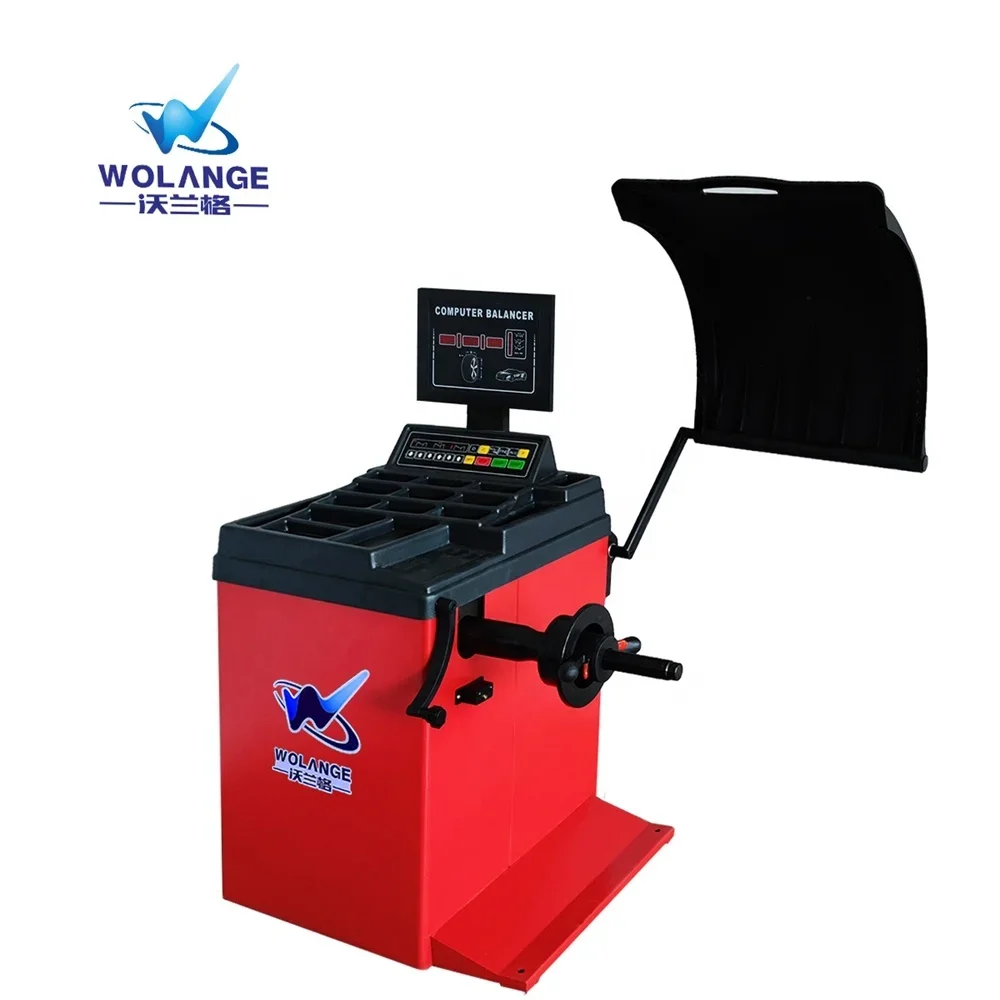 W-50pro Automatic  car wheel balancing machine  with Standard automatic start and stop protection cover