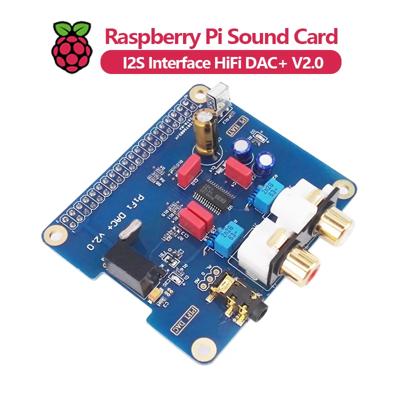 Raspberry Pi 5/4/3B+ HIFI DAC+ Sound Card I2S Interface PiFi DAC+ V2.0