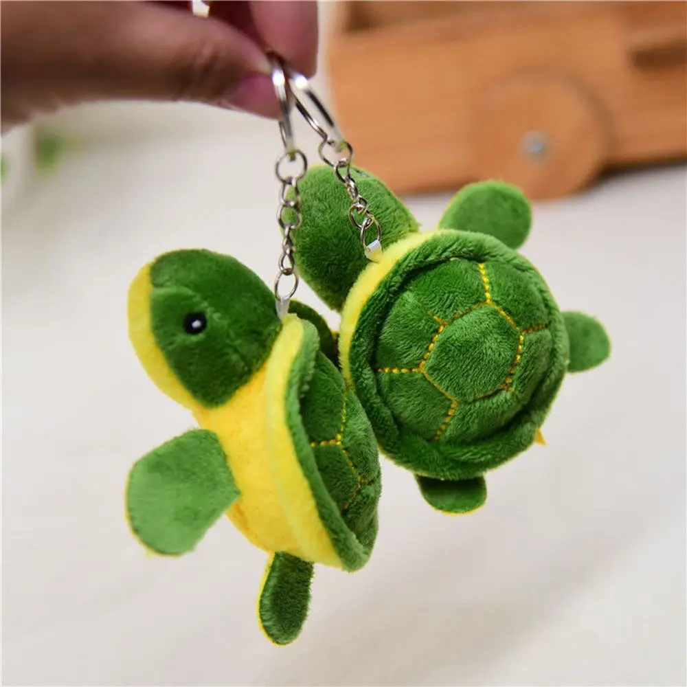 Porte-clés en forme de tortue de mer, animal mignon, dessin animé, pendentif, décoratif, doux, en peluche, jouet, voiture, sac