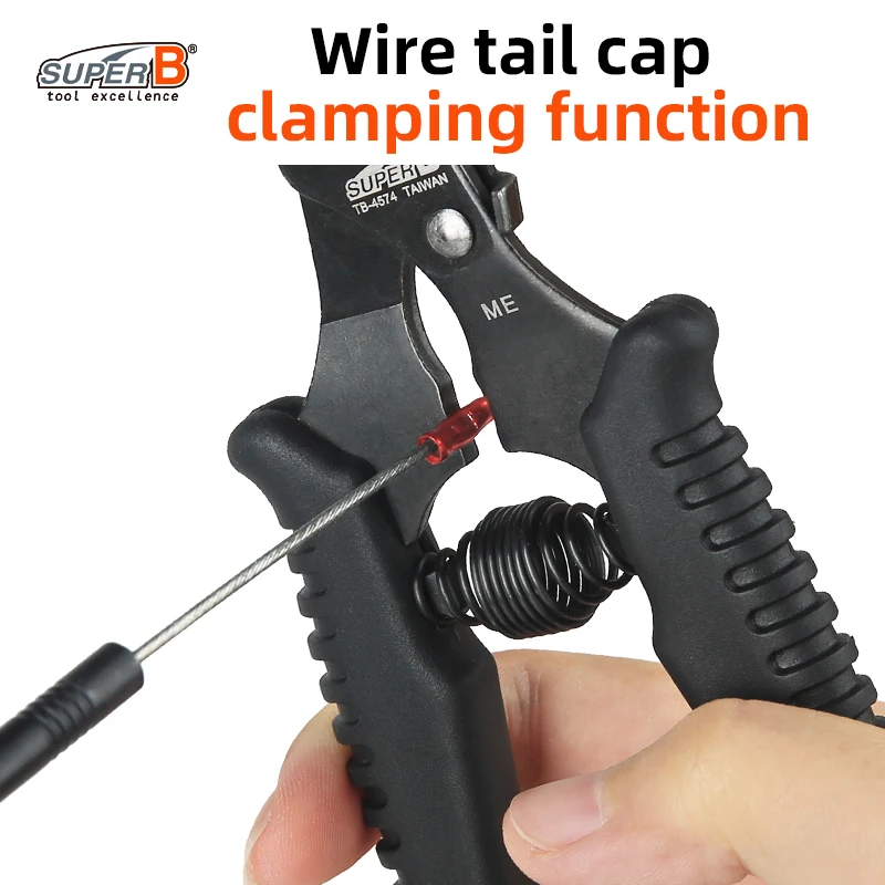 SUPER B Multifunctional Cable Cutter MTB Road Bike Brake＆Shifter Wire Line Breaker With Orifice Enlarge Cone Bicycle Repair Tool