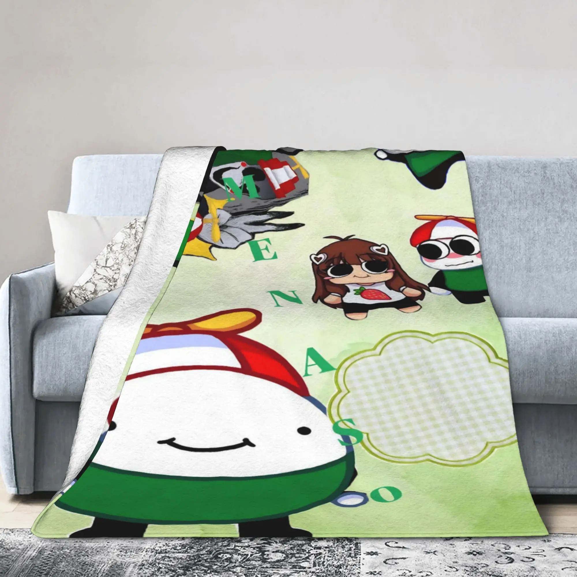 Omenaso Youtuber Gaming Blankets  Flannel Awesome Breathable Throw Blankets for Coverlet Summer