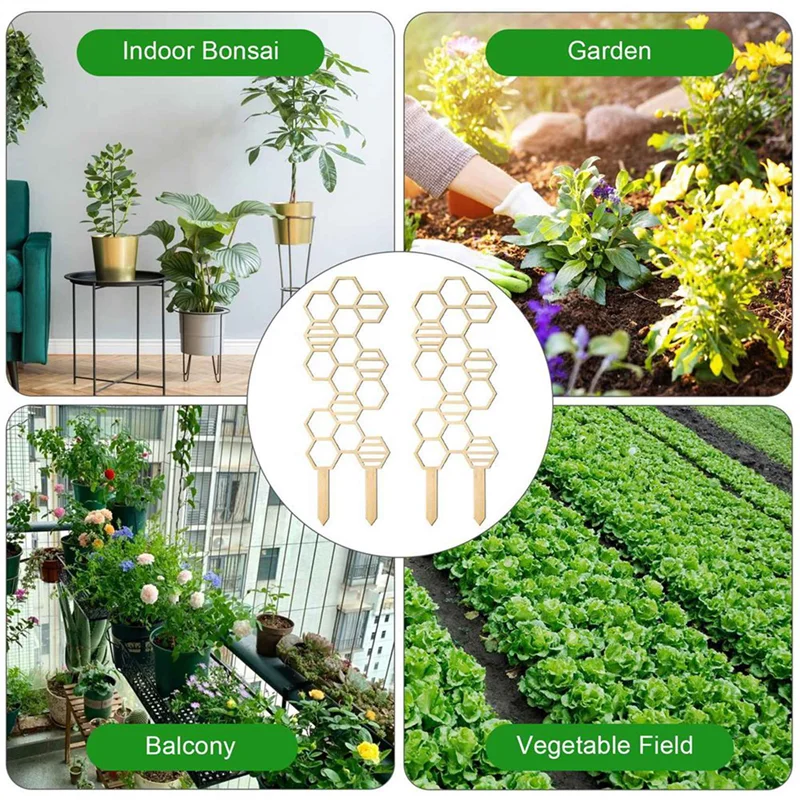 

ABKY-4X Pothos Plant Climber Support,Wooden Honeycomb Indoor Plant Trellis 16 Inch - Uvresistant Garden Plant Decorative
