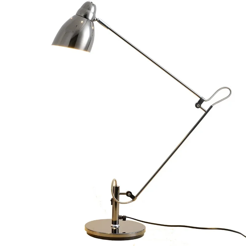 Modern Office Work Study Desk Lamp Swing Long Arm Flexible Adjustable Aluminum Table Light with E27 Bulb