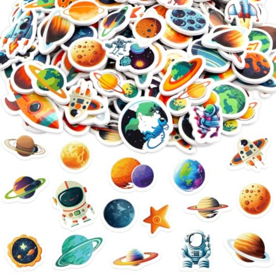 200Pcs Space Foam Stickers Solar System Sticker Outer Space Crafts for School Classroom Art Craft Supplies Party Favors