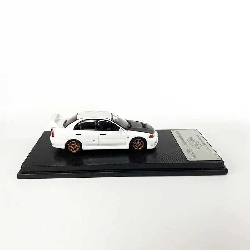 MC 1:64 Modelo Coche Lancer Evolution V4 Colección de vehículos fundidos a presión de aleación - Blanco carbón