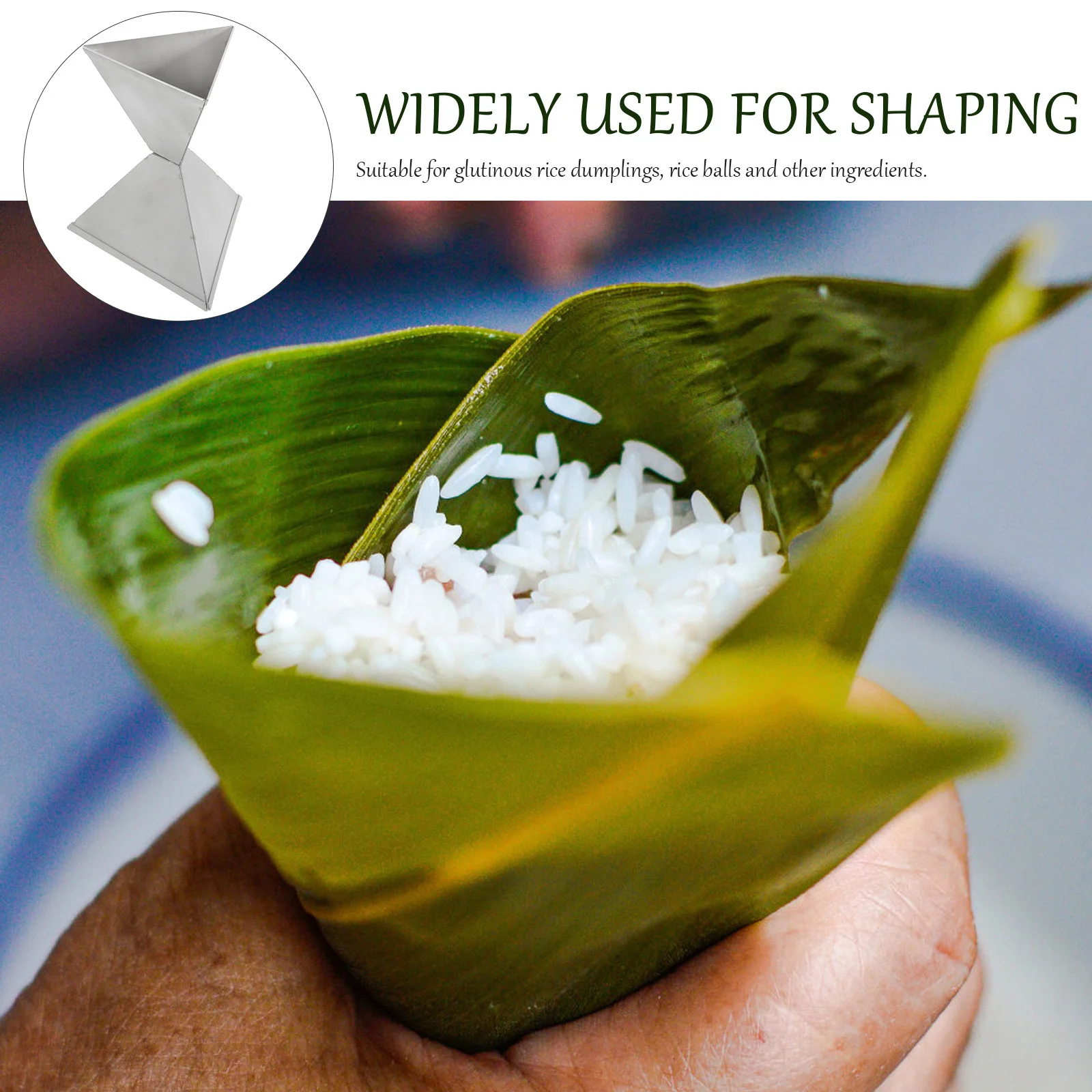 

Stainless Steel Food Mold Onigiri Mould Large Rice Sushi Rice-pudding Making Silver Molds