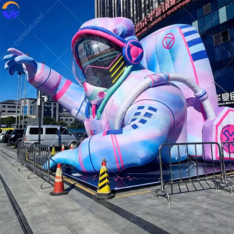 6/8M Giant LED Inflatable Astronaut Spaceman Balloon Art Decor with Lights for Music Event Advertising Decoration