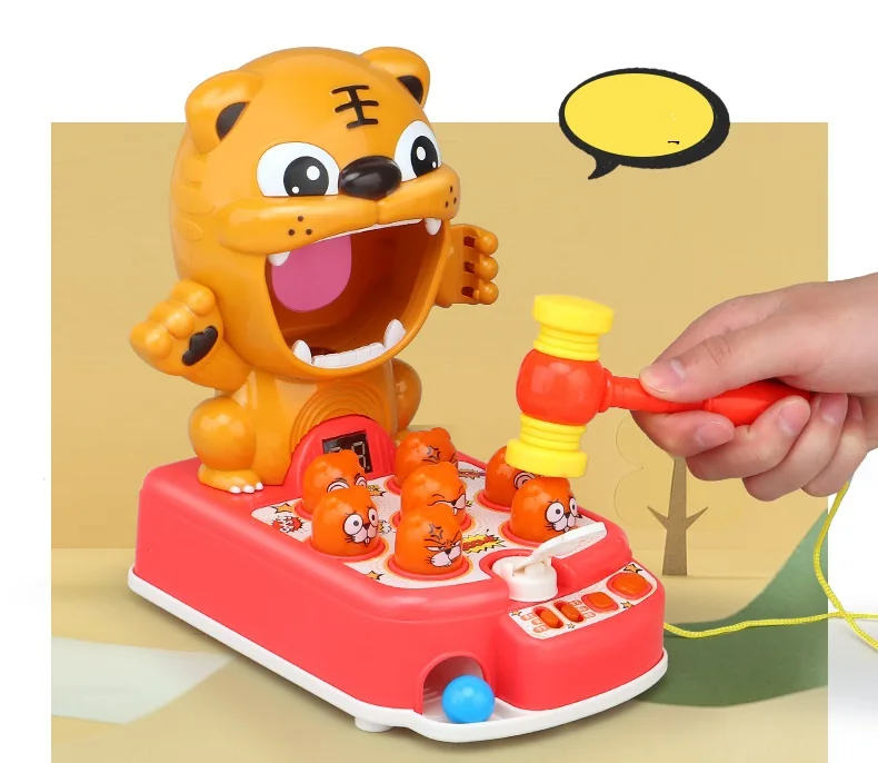 Tiger Hammering Hamster Interactive Learning Pounding Kids Children Puzzle Toy