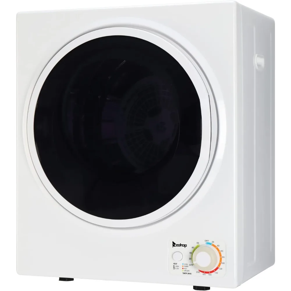 

Compact Laundry Dryer 5.5 lbs Capacity, 1.6 cu.ft Portable Clothes Dryer, Front Load Dryer w/Control Panel Downside Easy