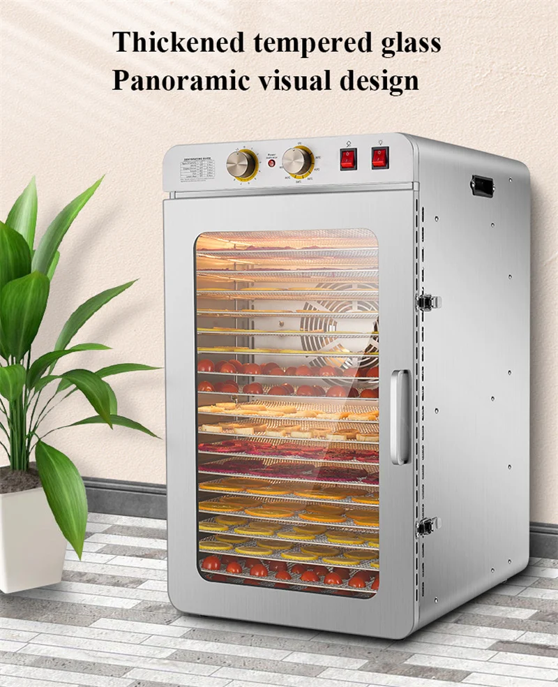 Professional Dehydrator For Fruit Vegetable Meat 20 Trays High Efficiency Drying Machine Electric Food Dehydration Machine